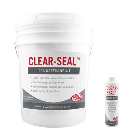 RAINGUARD BRANDS 5 Gal. Kit Clear Seal 100% Urethane + Quick Cure, Low Gloss, Clear CU-0311